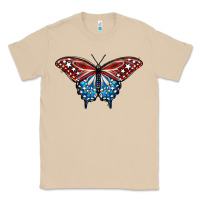Mushroom Patriotic American Butterfly Classic Tee - LillyAllenDesigns