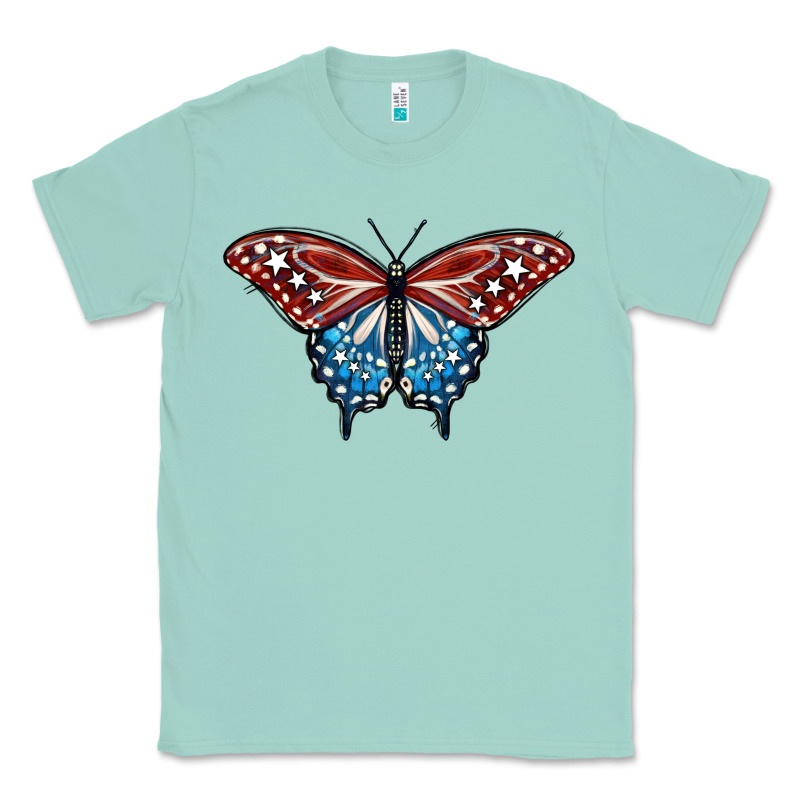 Patriotic American Butterfly Classic Tee by LillyAllenDesigns | Teevron