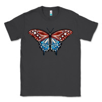 Smoke Patriotic American Butterfly Classic Tee - LillyAllenDesigns