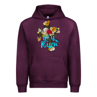 Mauve Wine he is rısen with cross and butterfly Urban Hoodie - Artiststas