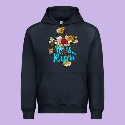 He Is Rısen With Cross And Butterfly Urban Hoodie Designed By Artiststas