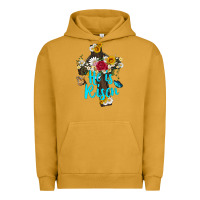 Pigment Peanut Butter he is rısen with cross and butterfly Urban Hoodie - Artiststas