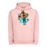 Pigment Salmon he is rısen with cross and butterfly Urban Hoodie - Artiststas