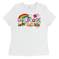 White childcare life Ladies Tee - NancyCooperArtShop