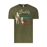 Vintage Olive Daddy And Daughter Not Always Eye To Eye But Always Heart To Heart Vintage Tee - Bettercallsaul