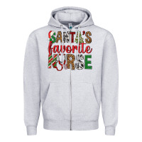 Heather Grey Santa's Favorite Nurse Zipper Hoodie - BundleAndBundleShop