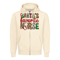 Sandshell Santa's Favorite Nurse Zipper Hoodie - BundleAndBundleShop