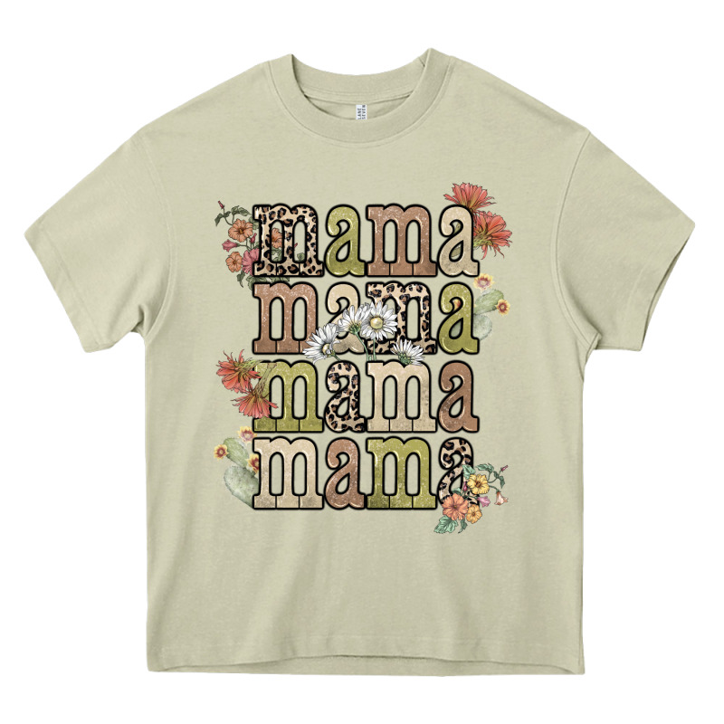 Mama Mama Mama Mama Western Flower Heavy Core Tee by NancyCooperArtShop | Teevron