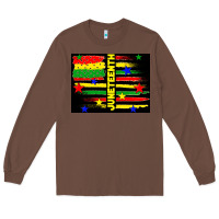 Chestnut juneteenth american flag Long Sleeve Tee - TumblerDesignByShophia