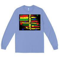 Colony Blue juneteenth american flag Long Sleeve Tee - TumblerDesignByShophia