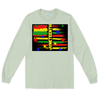 Matcha juneteenth american flag Long Sleeve Tee - TumblerDesignByShophia