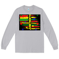 Moon Dust juneteenth american flag Long Sleeve Tee - TumblerDesignByShophia