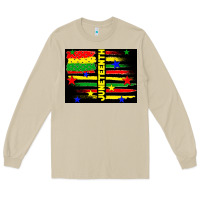 Mushroom juneteenth american flag Long Sleeve Tee - TumblerDesignByShophia