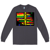 Smoke juneteenth american flag Long Sleeve Tee - TumblerDesignByShophia