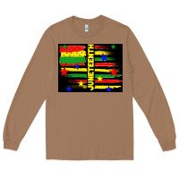 Toasted Coconut juneteenth american flag Long Sleeve Tee - TumblerDesignByShophia