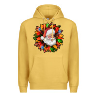 Antique Gold santa claus with sunflower christmas bbs Premium Hoodie - BundleAndBundleShop