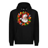 Black santa claus with sunflower christmas bbs Premium Hoodie - BundleAndBundleShop