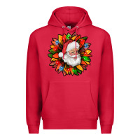 Cardinal santa claus with sunflower christmas bbs Premium Hoodie - BundleAndBundleShop