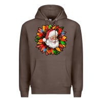 Coffee santa claus with sunflower christmas bbs Premium Hoodie - BundleAndBundleShop