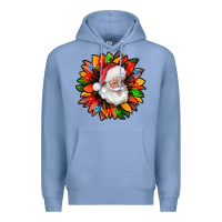 Colony Blue santa claus with sunflower christmas bbs Premium Hoodie - BundleAndBundleShop