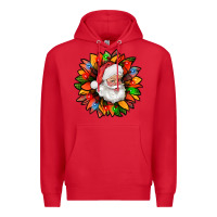 Red santa claus with sunflower christmas bbs Premium Hoodie - BundleAndBundleShop