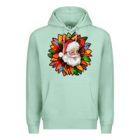 Seafoam santa claus with sunflower christmas bbs Premium Hoodie - BundleAndBundleShop