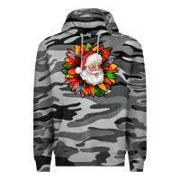 Slate Camo santa claus with sunflower christmas bbs Premium Hoodie - BundleAndBundleShop