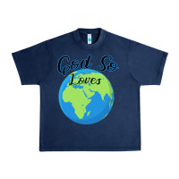 Navy God So Loves Urban Heavy Tee - Bettercallsaul
