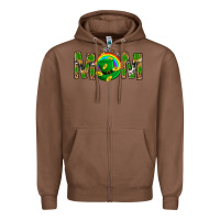 Chestnut Western Mom With Shamrocks Zipper Hoodie - BundleAndBundleShop