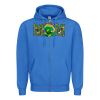 True Royal Western Mom With Shamrocks Zipper Hoodie - BundleAndBundleShop