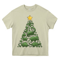 Mossy dinosaur christmas tree Heavy Core Tee - MaliasSmallBusiness