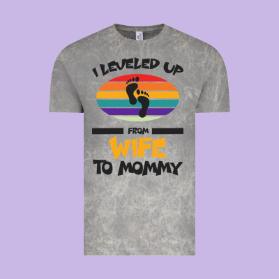 I Leveled Up From Wife To Mommy Vintage Tee Designed By Bettercallsaul