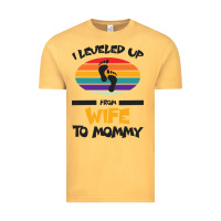 Vintage Mustard I Leveled Up From Wife To Mommy Vintage Tee - Bettercallsaul