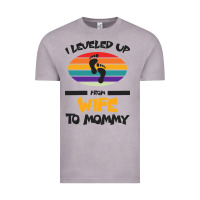 Vintage Zinc I Leveled Up From Wife To Mommy Vintage Tee - Bettercallsaul
