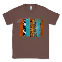 Chestnut Western Leopard Glitter Aztec Cowhide Pattern Brushstroke Classic Tee - Bettercallsaul