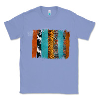 Colony Blue Western Leopard Glitter Aztec Cowhide Pattern Brushstroke Classic Tee - Bettercallsaul