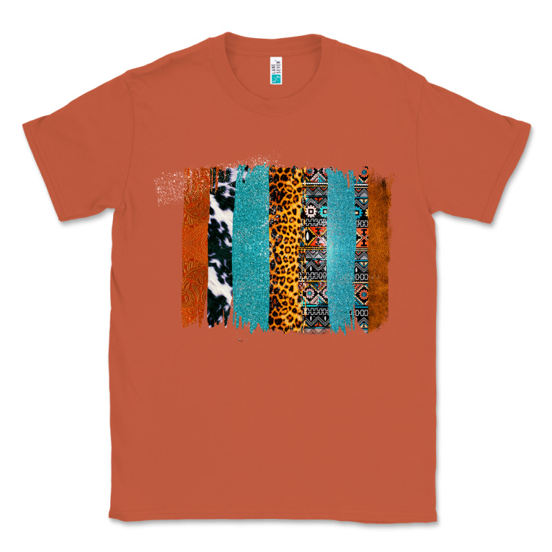 Western Leopard Glitter Aztec Cowhide Pattern Brushstroke Classic Tee by Bettercallsaul | Teevron