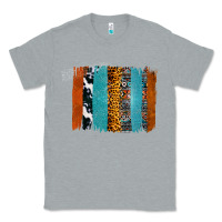 Heather Grey Western Leopard Glitter Aztec Cowhide Pattern Brushstroke Classic Tee - Bettercallsaul