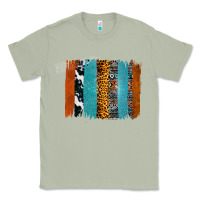 Matcha Western Leopard Glitter Aztec Cowhide Pattern Brushstroke Classic Tee - Bettercallsaul