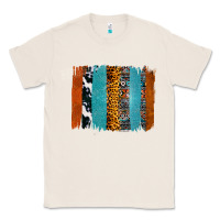 Natural Western Leopard Glitter Aztec Cowhide Pattern Brushstroke Classic Tee - Bettercallsaul
