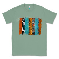 Sage Western Leopard Glitter Aztec Cowhide Pattern Brushstroke Classic Tee - Bettercallsaul