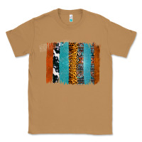 Toasted Coconut Western Leopard Glitter Aztec Cowhide Pattern Brushstroke Classic Tee - Bettercallsaul