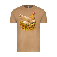 Vintage Camel chicken with sunflowers Vintage Tee - RanaPortraitStore