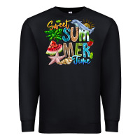 Black summer time Premium Sweatshirt - CowhideDigitalArt