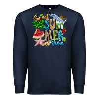 Navy summer time Premium Sweatshirt - CowhideDigitalArt