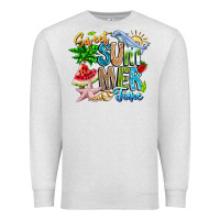 Oatmeal Heather summer time Premium Sweatshirt - CowhideDigitalArt