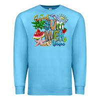 Ocean Blue summer time Premium Sweatshirt - CowhideDigitalArt
