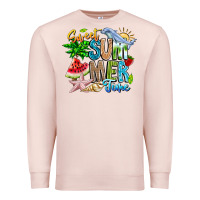 Pale Pink summer time Premium Sweatshirt - CowhideDigitalArt