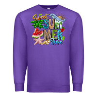 Purple summer time Premium Sweatshirt - CowhideDigitalArt