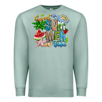 Seafoam summer time Premium Sweatshirt - CowhideDigitalArt